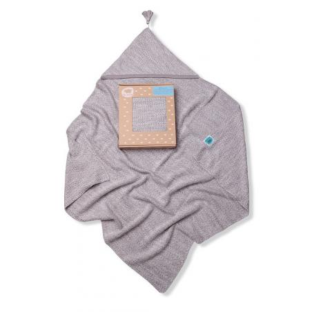 Koc bambusowy z kapturkiem DUSTY PINK