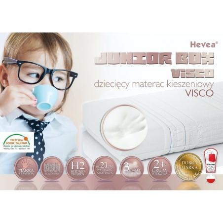 Materac kieszeniowy Hevea Junior Box Visco 160x80 Aegis Natural Care