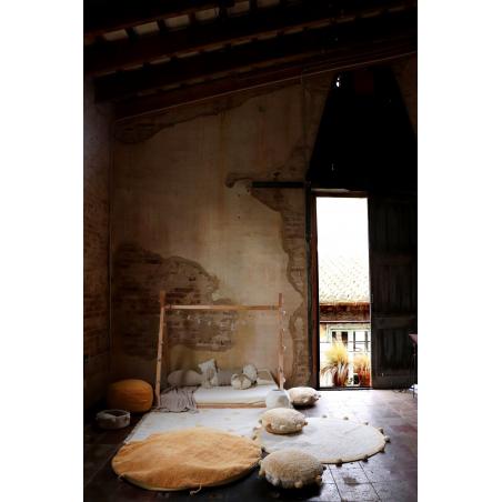 Dywan bawełniany Bubbly Natural Honey Ø120 Lorena Canals