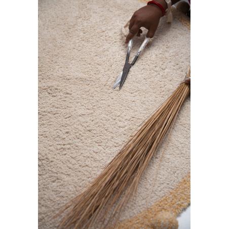 Dywan bawełniany Bubbly Natural Honey Ø120 Lorena Canals