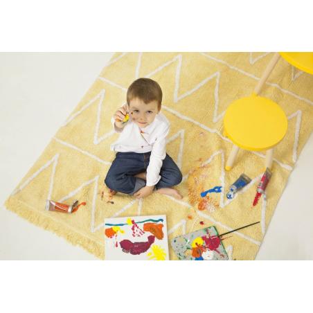 Dywan bawełniany Hippy Yellow 120x160cm Lorena Canals