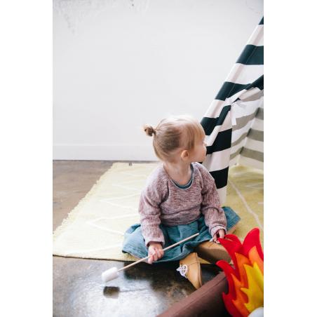 Dywan bawełniany Hippy Yellow 120x160cm Lorena Canals