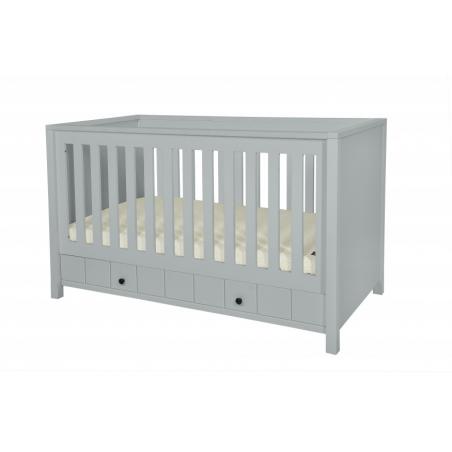 Novelies Allpin Łóżeczko 140x70 z funkcją tapczanika szare