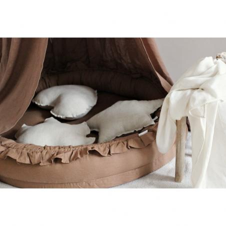 Cotton&Sweets Baldachim Z Lnu - Czekoladowy