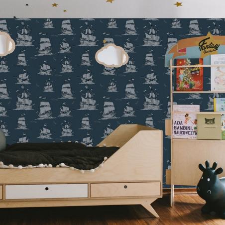 Tapeta Okręty Na Morzu Navy Blue