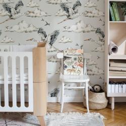 Tapeta Bociany wśród chmur