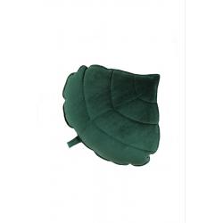 Welwetowa poduszka liść "green"