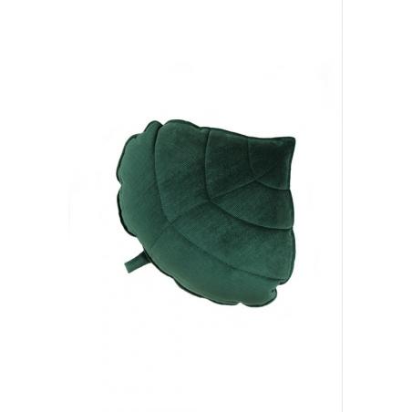 Welwetowa poduszka liść "green"
