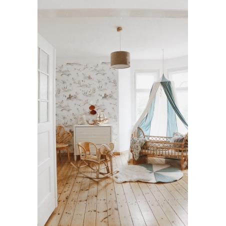 Moi Mili Baldachim lniano bawełniany Cyrk Błękitny