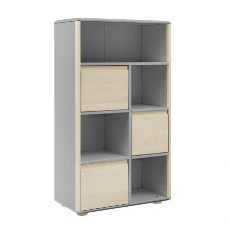 Funflex Regał wysoki drzwiczki brzozowe