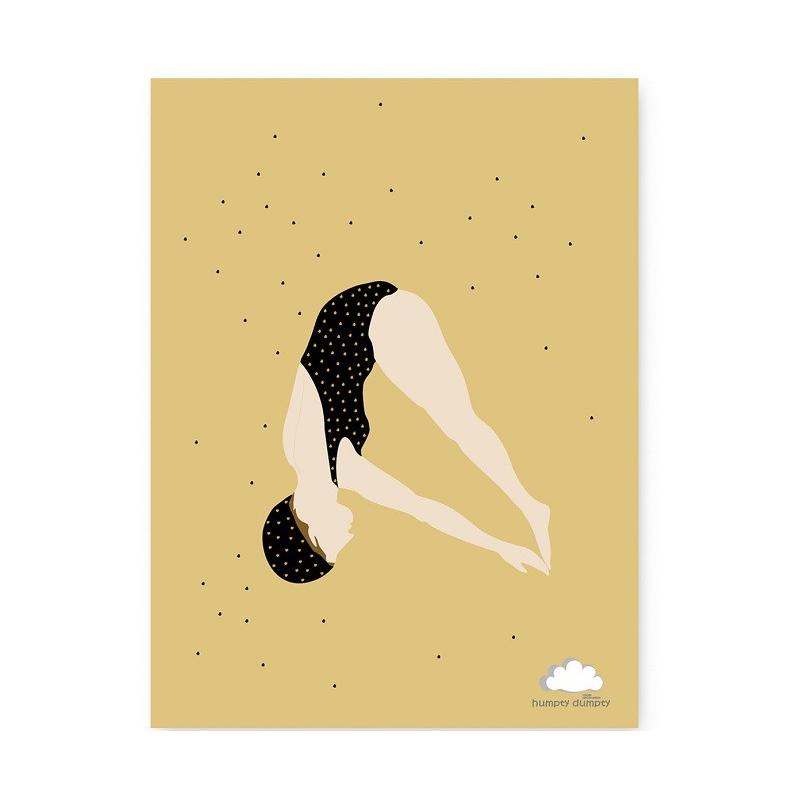 Humpty Dumpty Plakat dziecięcy Black Swimmers