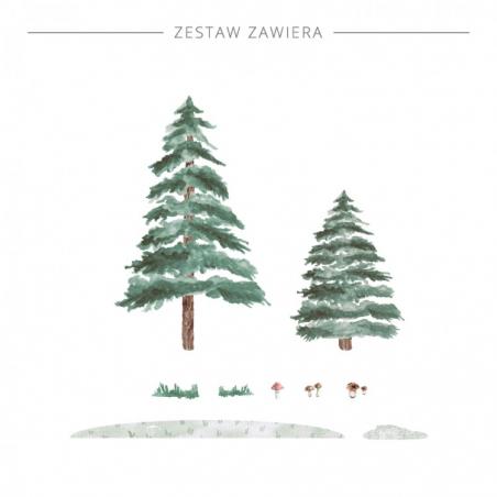 Naklejka Choinki (Świerki) 2szt. DK313