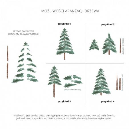 Naklejka Choinki (Świerki) 2szt. DK313