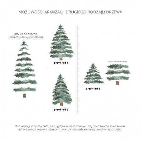 Naklejka Choinki (Świerki) 2szt. DK313