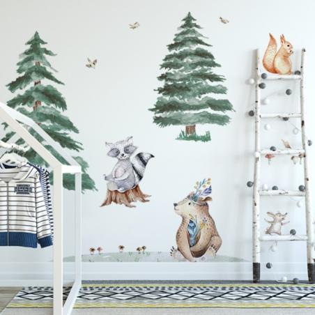 Naklejka Choinki (Świerki) 2szt. DK313