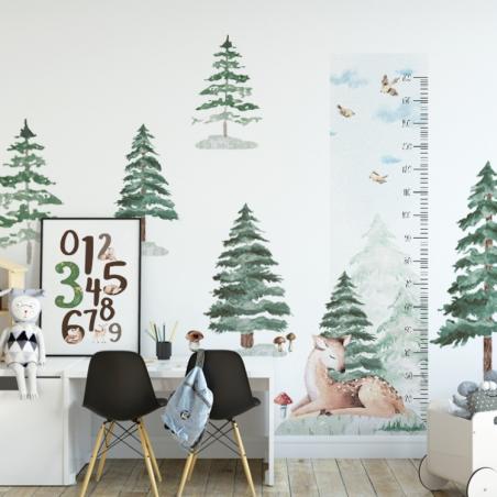 Naklejka Choinki (Świerki) 8szt.