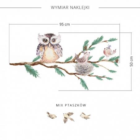 Naklejka Gałąź z Sową