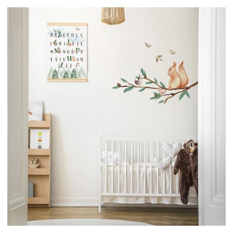 Naklejka Gałąź z Wiewiórką