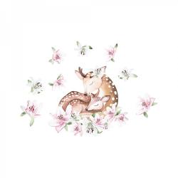 Naklejka Jelonek z Liliami