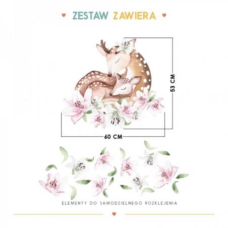 Naklejka Jelonek z Liliami