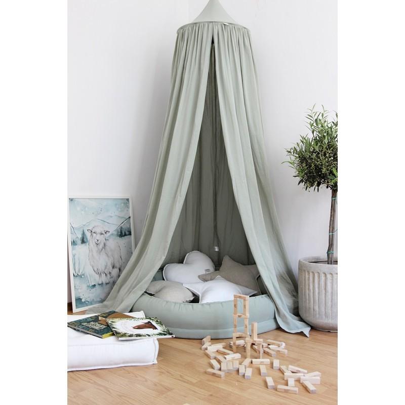 Cotton&Sweets Baldachim Bawełniany Soft - Pustynna zieleń