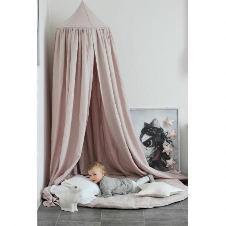 Cotton&Sweets Mata z Lnu - pudrowy róż