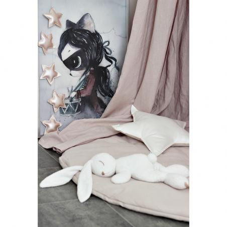 Cotton&Sweets Mata z Lnu - pudrowy róż