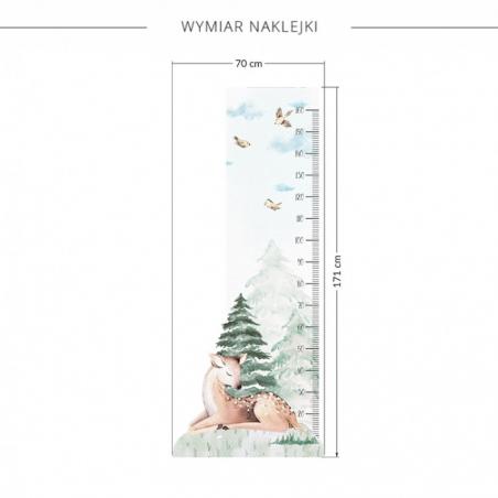 Naklejka Miarka Wzrostu Jeleń