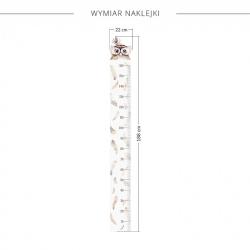 Naklejka Miarka Wzrostu Sowa
