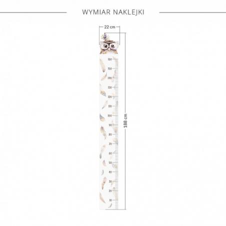 Naklejka Miarka Wzrostu Sowa