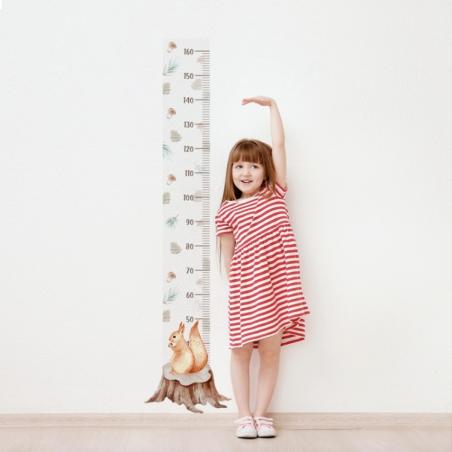 Naklejka Miarka Wzrostu Wiewiórka