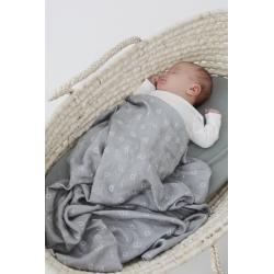 Piapimo Prześcieradło do wózka 80x40cm szare