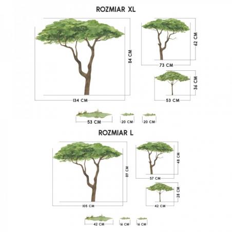 Naklejka Drzewa 3sztuki