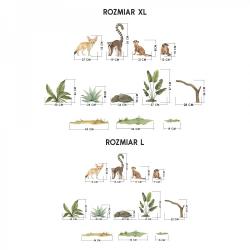 Naklejka Zestaw Fenek, Surykatki i Lemur