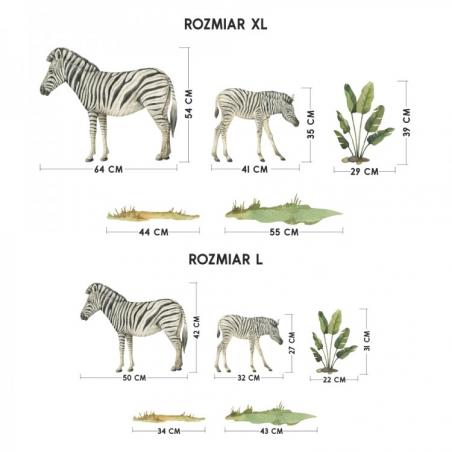 Naklejka Zestaw Zebry