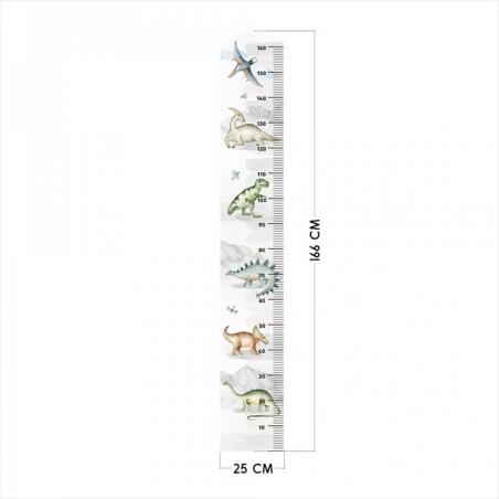 Naklejka Miarka Wzrostu Dinozaury