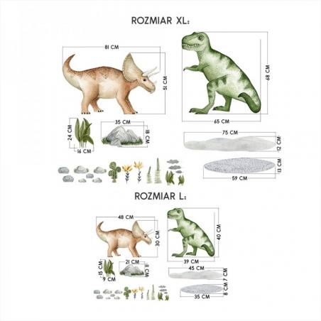 Naklejka Tyranozaur Triceratops