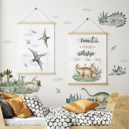 Naklejka Zestaw Dinozaury