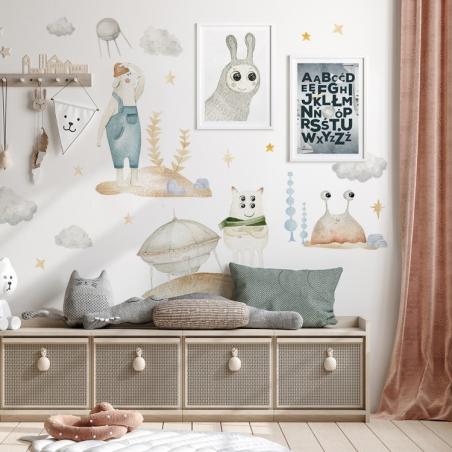 Naklejka Chmurki Gwiazdy