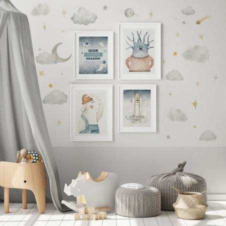 Naklejka Chmurki Gwiazdy