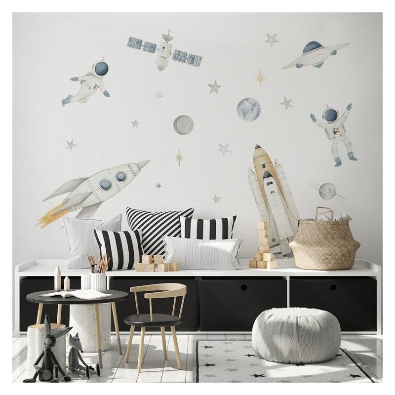 Naklejka Rakiety i Astronauci