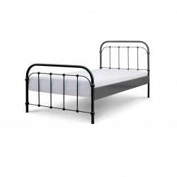 Łóżko metalowe Retro - czarne