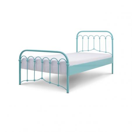Łóżko metalowe Oriental - turkusowe