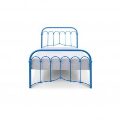Łóżko metalowe Oriental - niebieskie