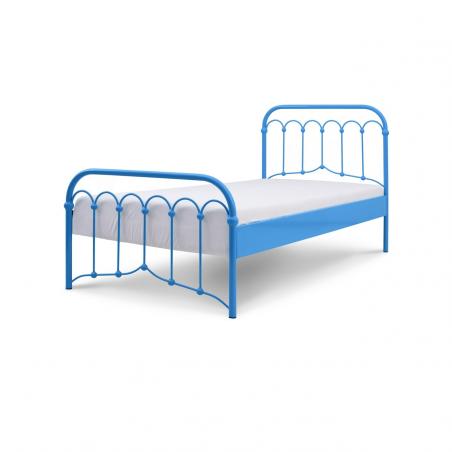 Łóżko metalowe Oriental - niebieskie