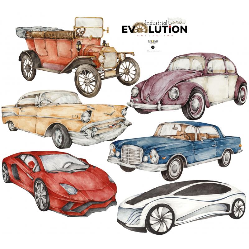Dekornik Naklejka Historia Samochodów
