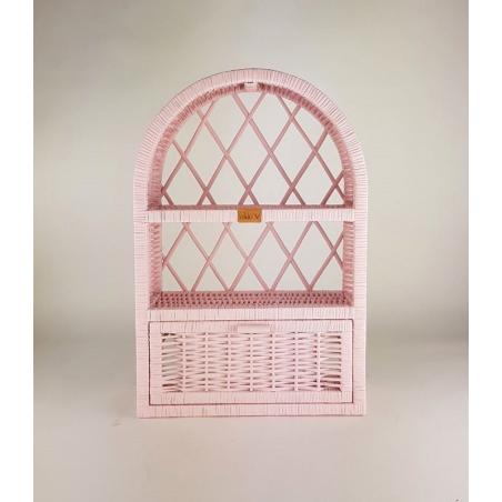 Wiklinowa Szafka Ścienna Chapel Różowa