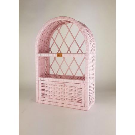 Wiklinowa Szafka Ścienna Chapel Różowa