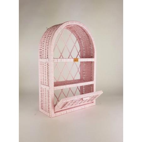Wiklinowa Szafka Ścienna Chapel Różowa
