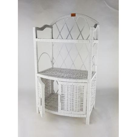 Wiklinowa Szafka Puffy Biała